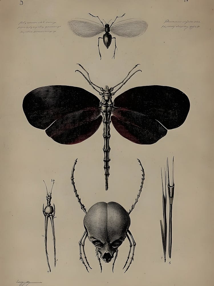 Dark Gothic Insects And Spiders