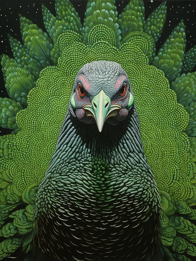 Ohara Koson Inspired Bird Painting Turkey 2