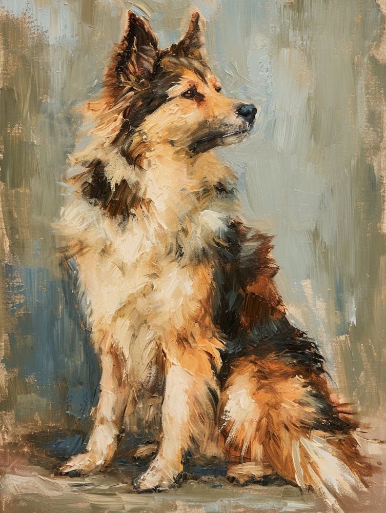 Isländischer Schäferhund Acrylgemälde 4