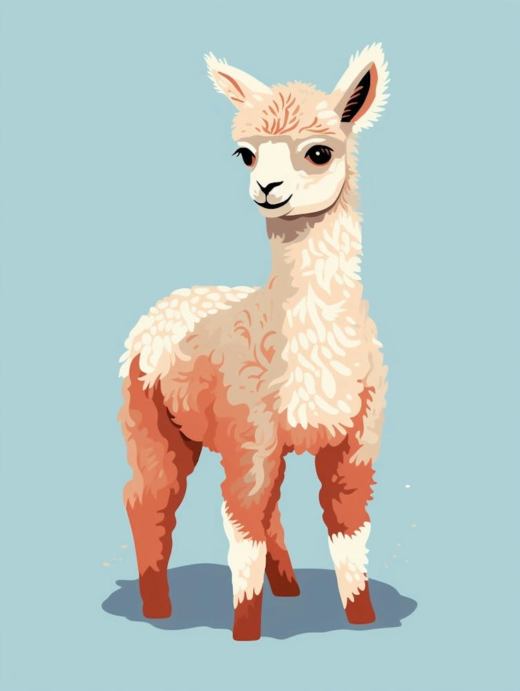 Baby Animal Illustration  Llama 1