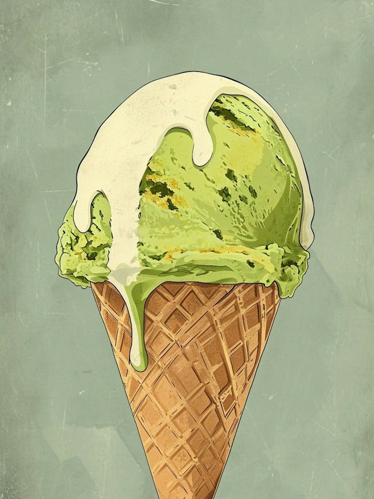 Art Deco Inspired Pistacio Ice Cream 1