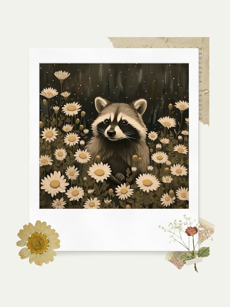 Scrapbook Raccons Fairycore Painting 3