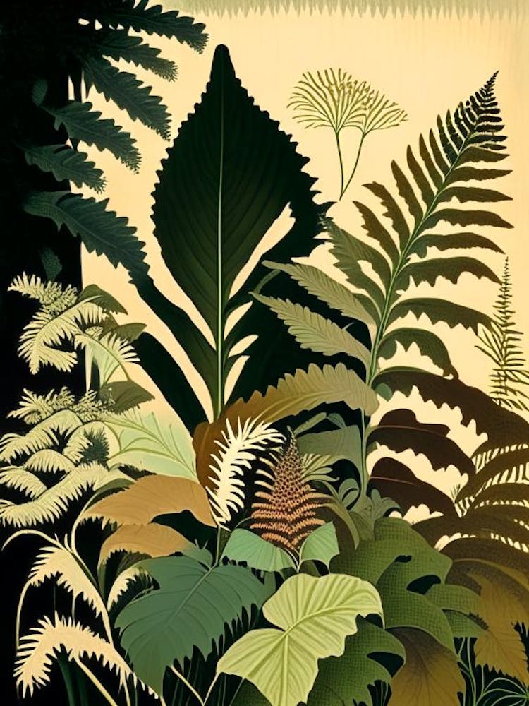 Holly Fern Rousseau Inspired