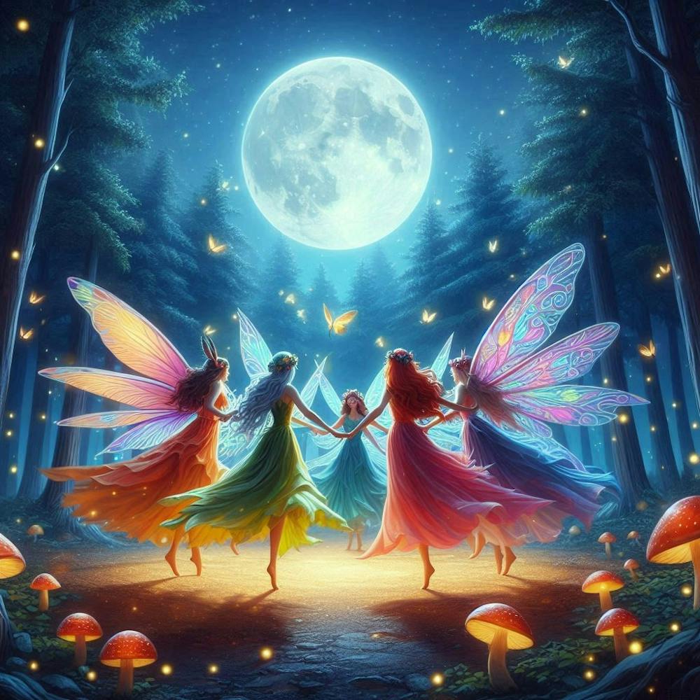 Fairies Dancing Under the Moon