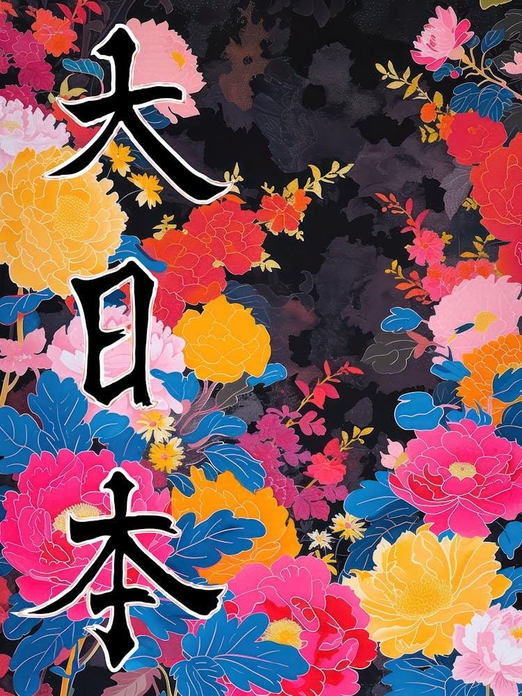 Hokusai  Great Japan Poster Japanese Flowers 9