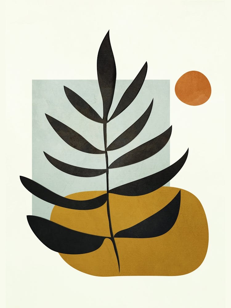 Soft Abstract Large Leaf