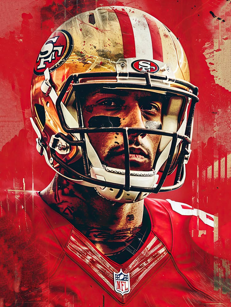 American Football Player Vintage Poster 15