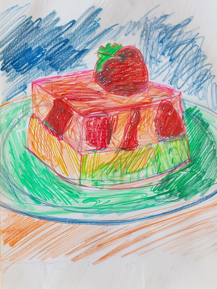 Jellies Fruit Dessert Scribble 1