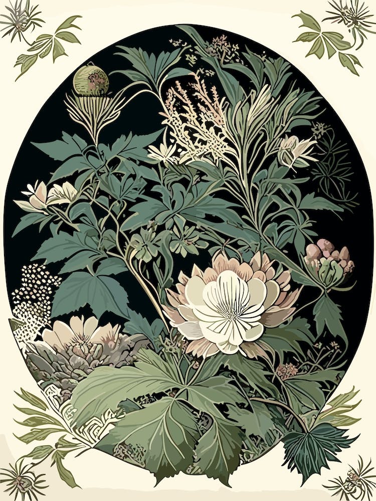 Kenrokuen, Japan Vintage Botanical