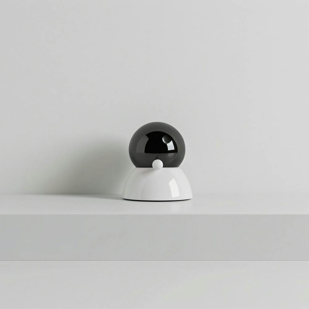 White Sphere On A Shelf