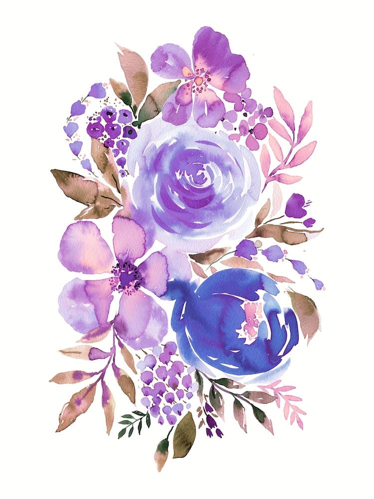 Summery Bouquet Blue Purple
