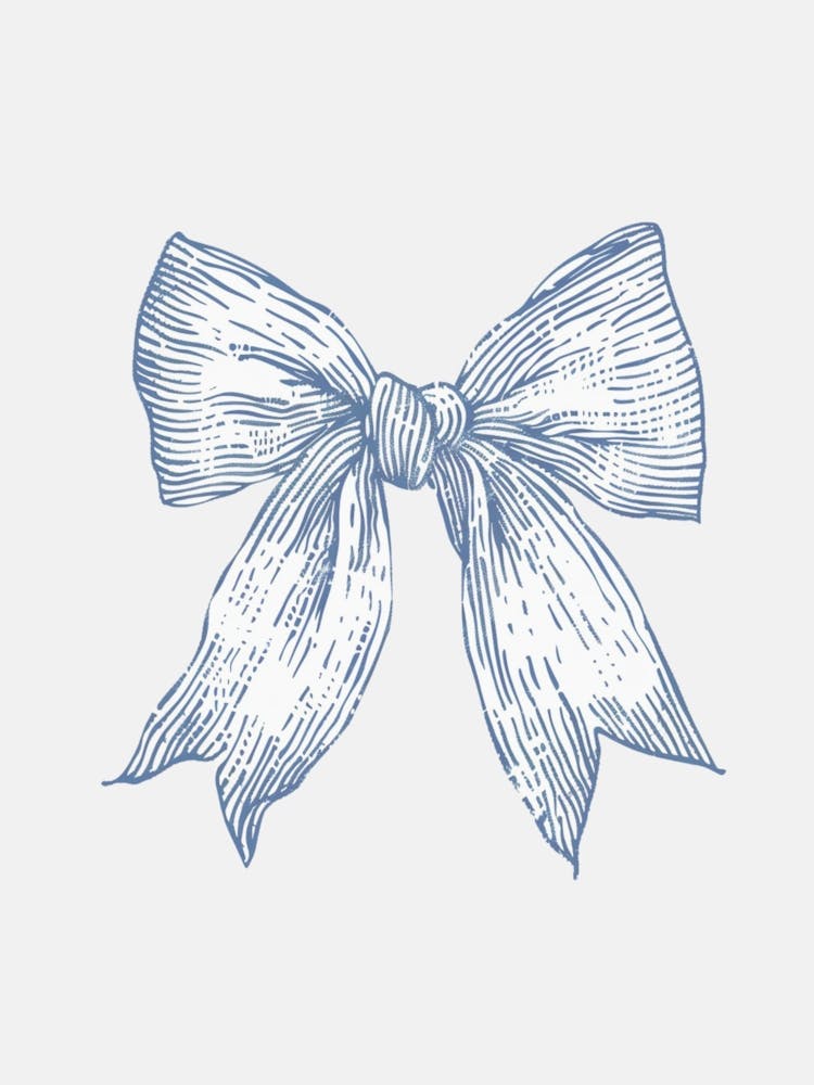 Nautical Pale Blue Bow