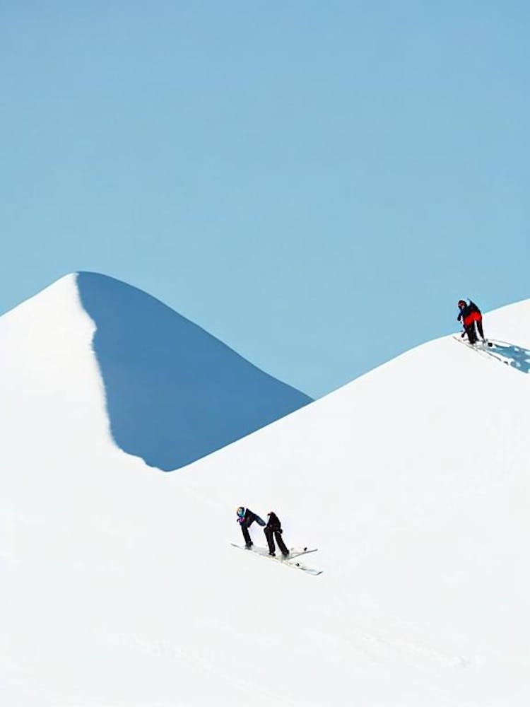 Les Arcs, France Minimal Skiing Poster