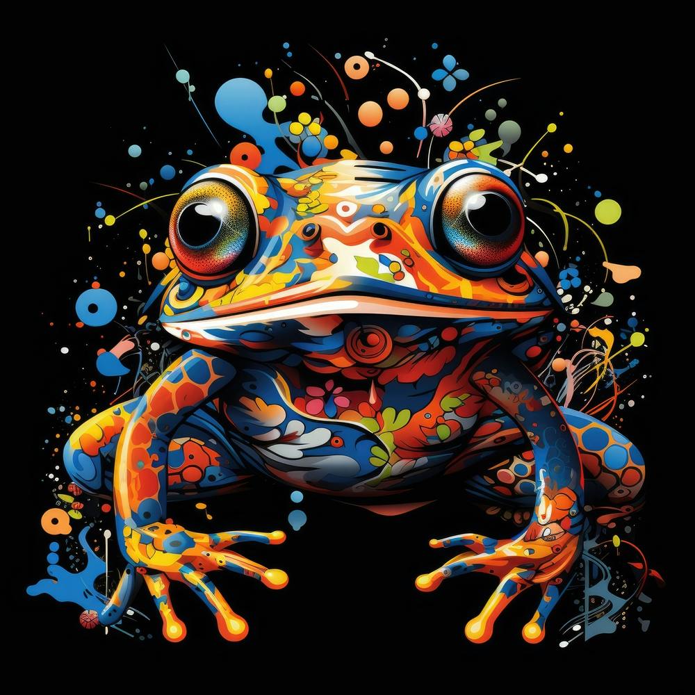 Colorful Frog Splatter 5