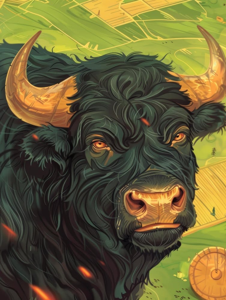 Bull With Horns 1