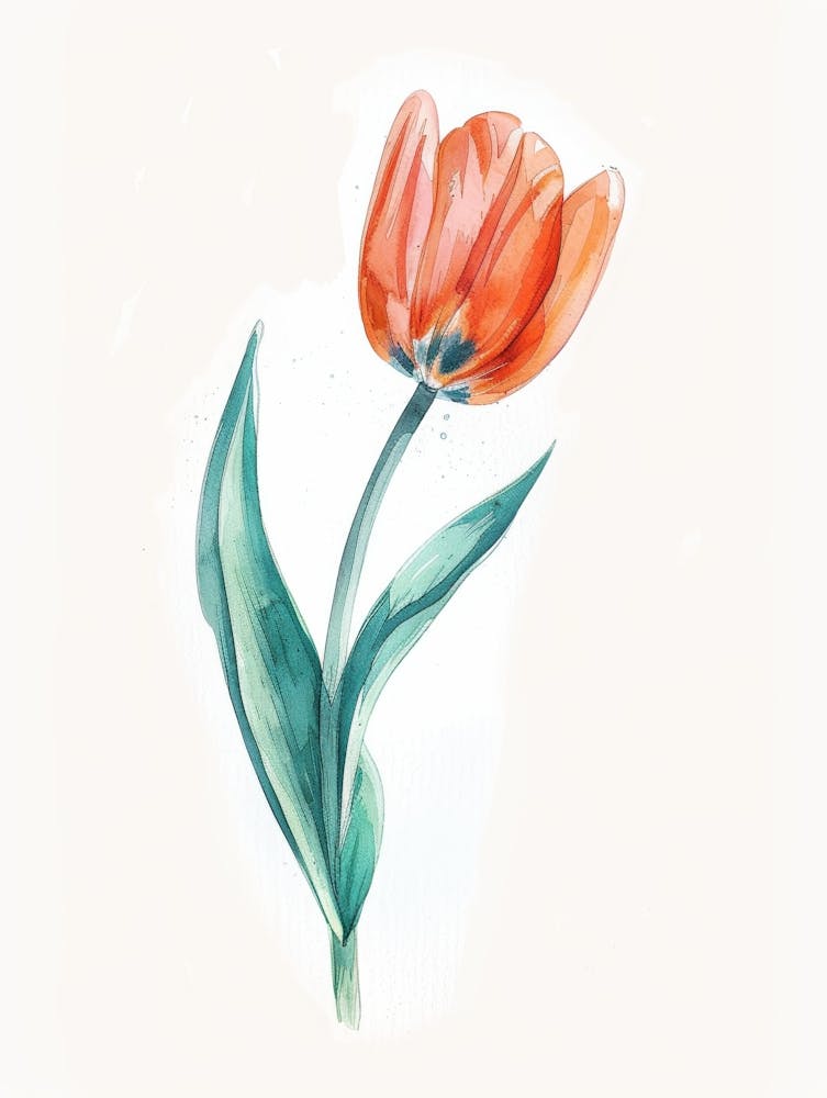 Watercolor Tulip 2