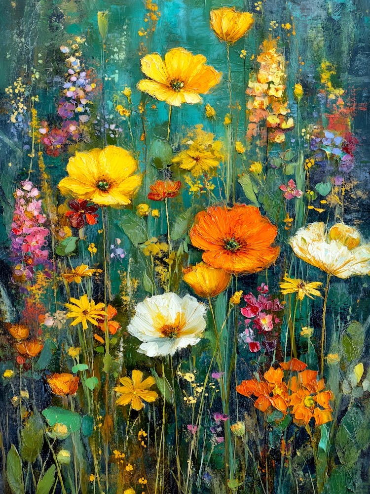 Wildflowers nature flora art 1