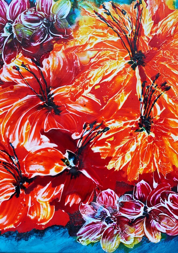 Red Yellow Colorful Painting