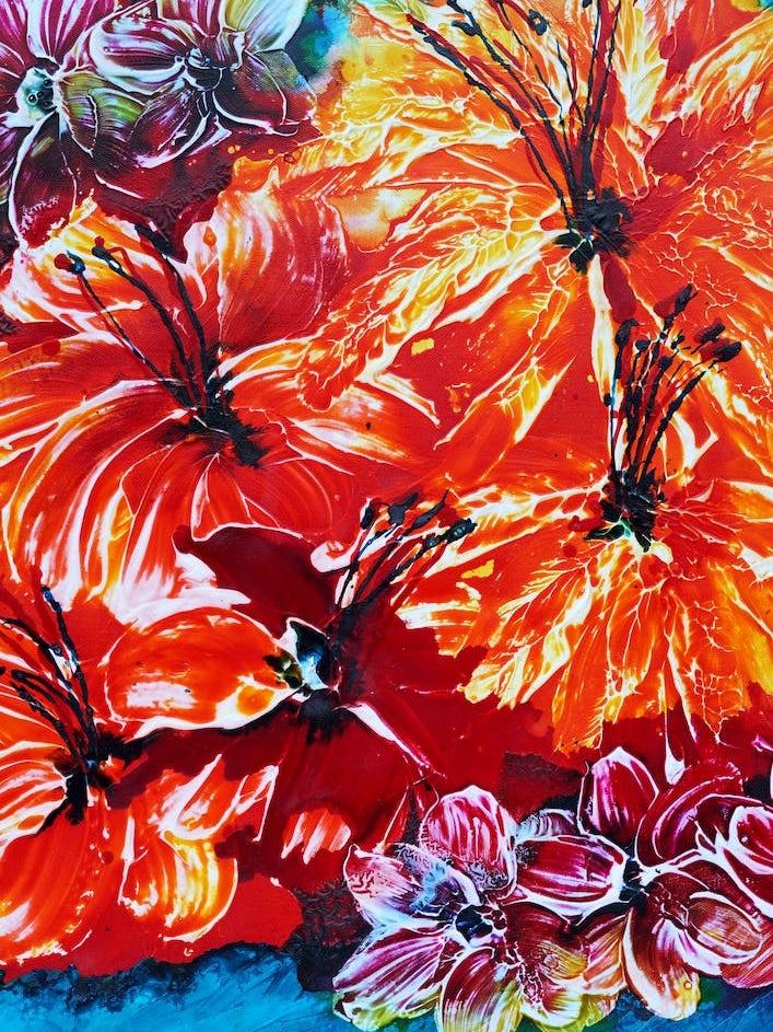 Red Yellow Colorful Painting