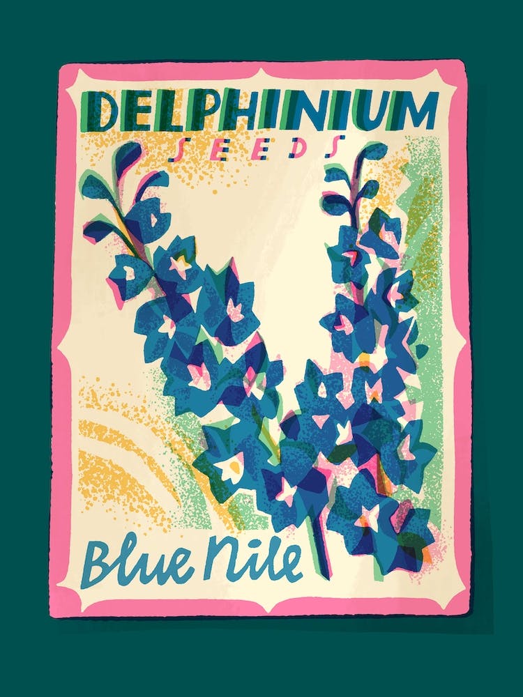 Delphinium Seed Packet