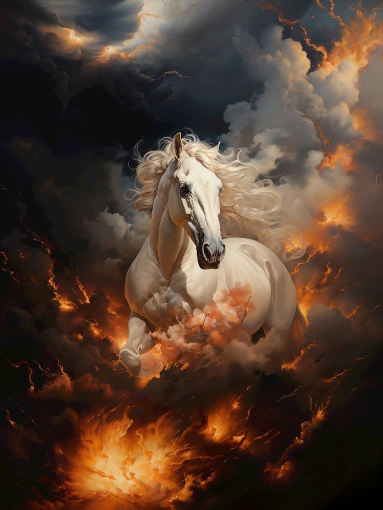Blazing White Horse