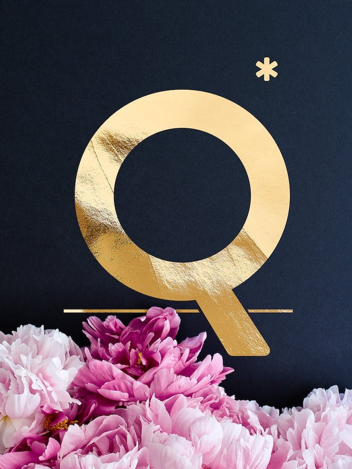 Flower Alphabet Q