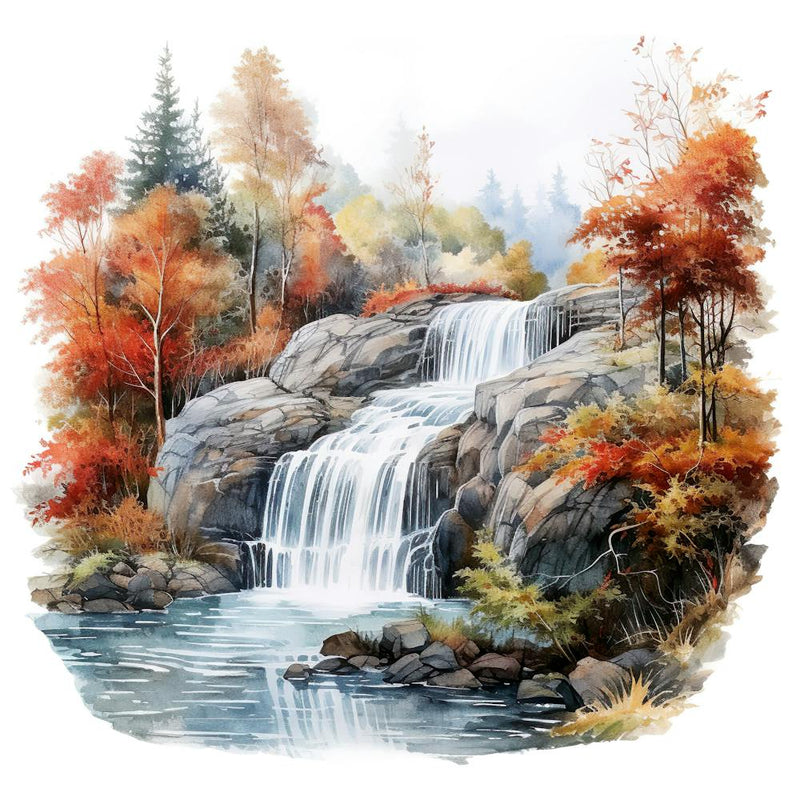 Waterfall In Autumn 1