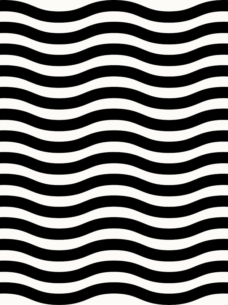 Black And White Wavy Pattern