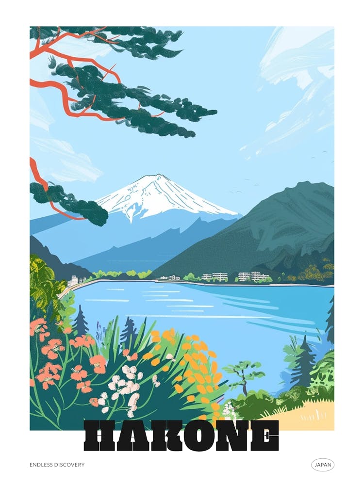 Hakone Japan 1 Colourful Travel Poster