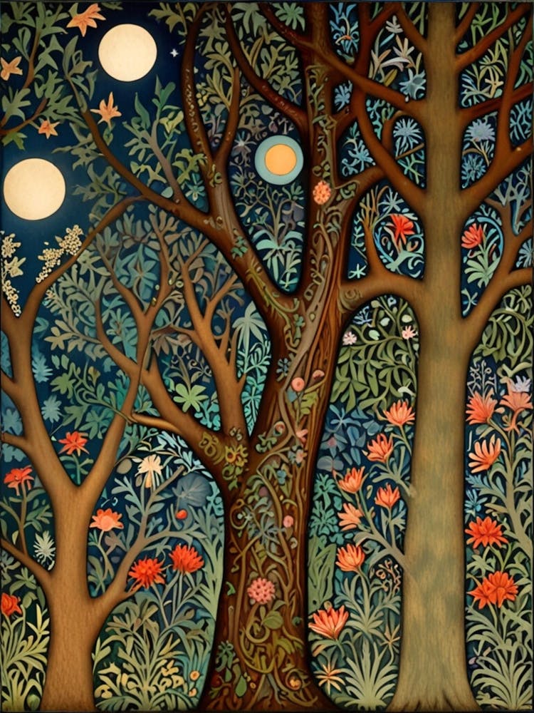 William Morris Night In The Forest 26