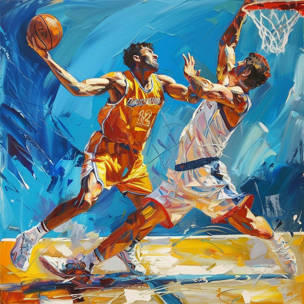Basketball Players In Action 1