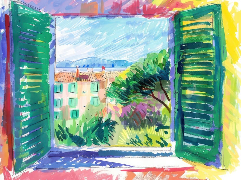Saint Tropez vom Fensterblick Gemälde 3