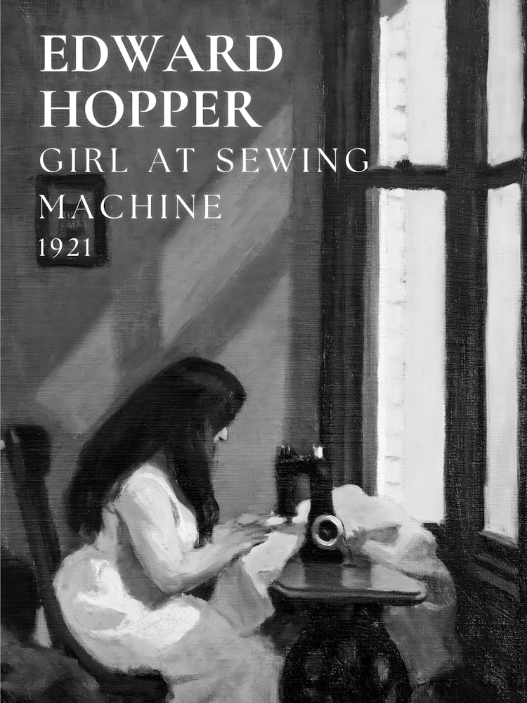 Edward Hopper Girl At Sewing Machine