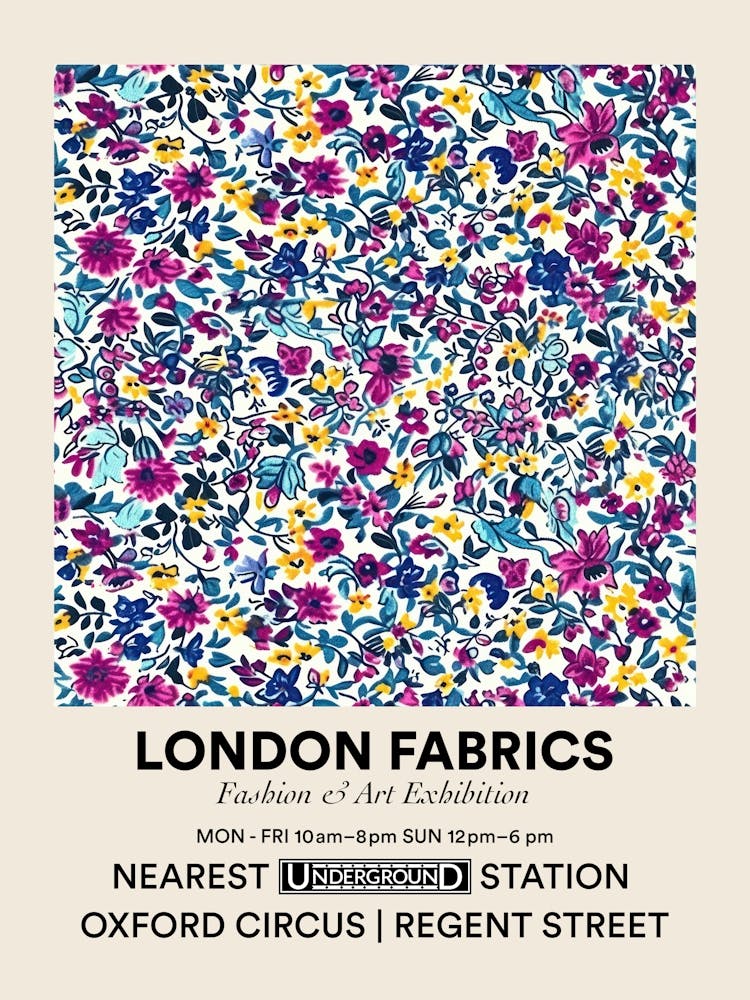 Poster Petalgrove London Fabrics Floral Pattern 5