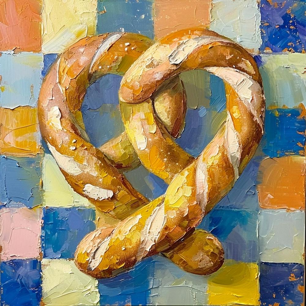 Pastel Checkerboard Pretzel