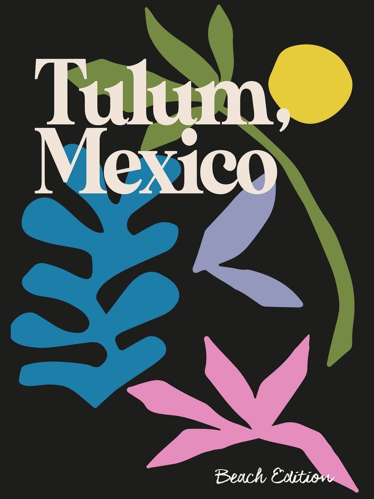 Tulum Mexico Summer Print