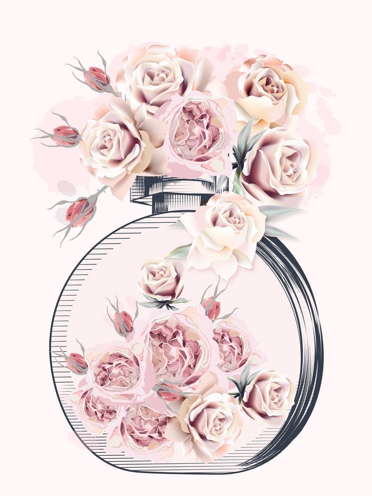 Roses In A Perfume Bottle