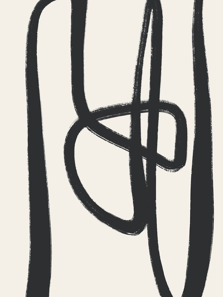 Abstract Line Black