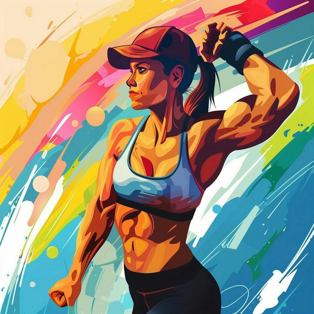 Fitness Girl Painting