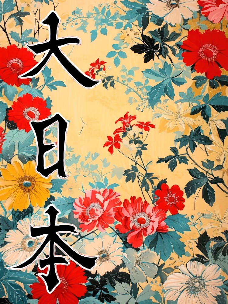 Great Japan Hokusai Poster Japanese Flowers 18