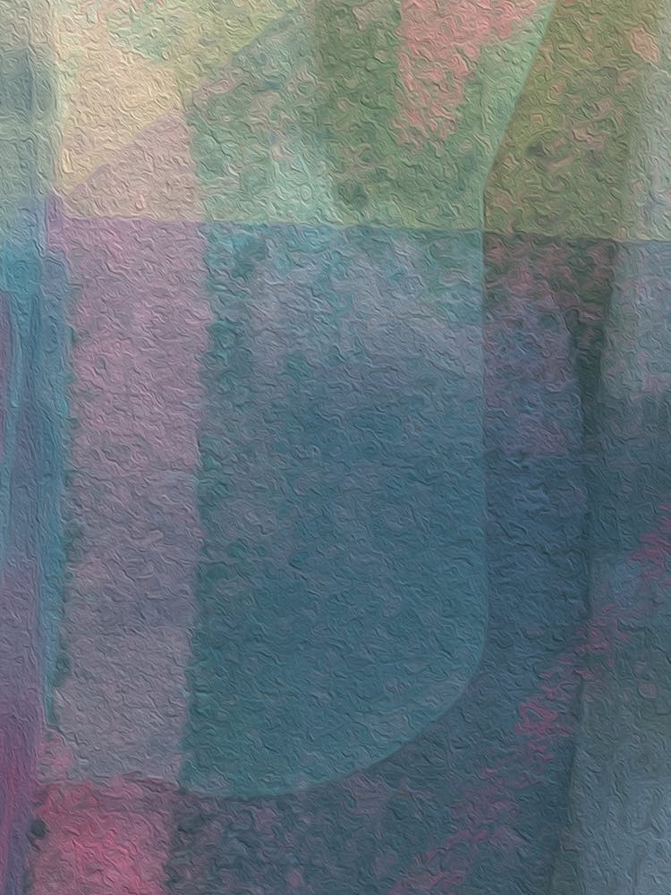 DESIREE  - Minimalist abstract painting  jewel tones in Blue, Yellow, Pink, Green