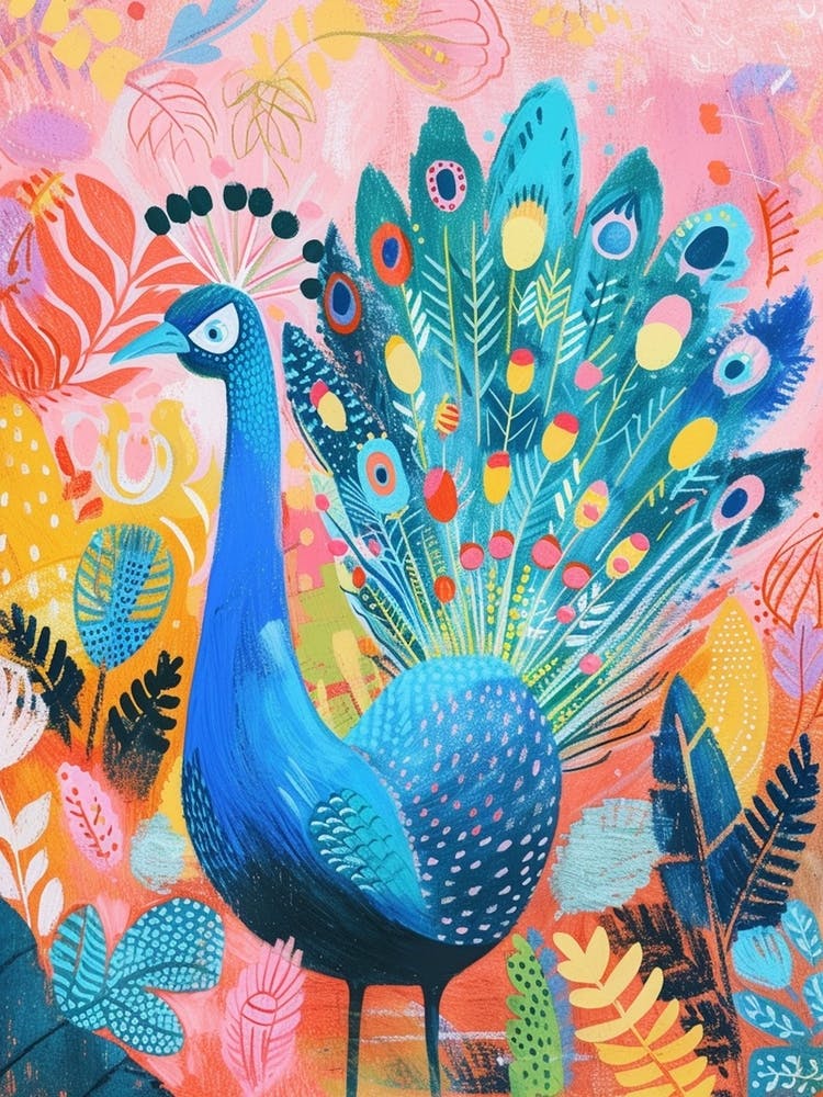 Peacock Colourful Patterns