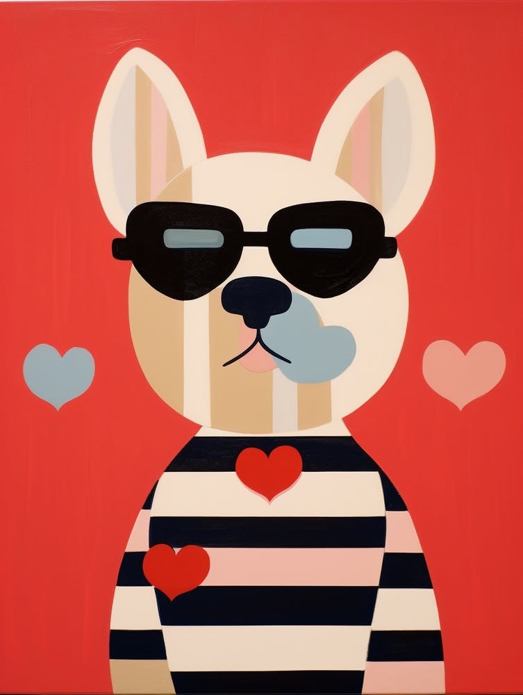 Petit Chien 3 Portant des Lunettes de Soleil