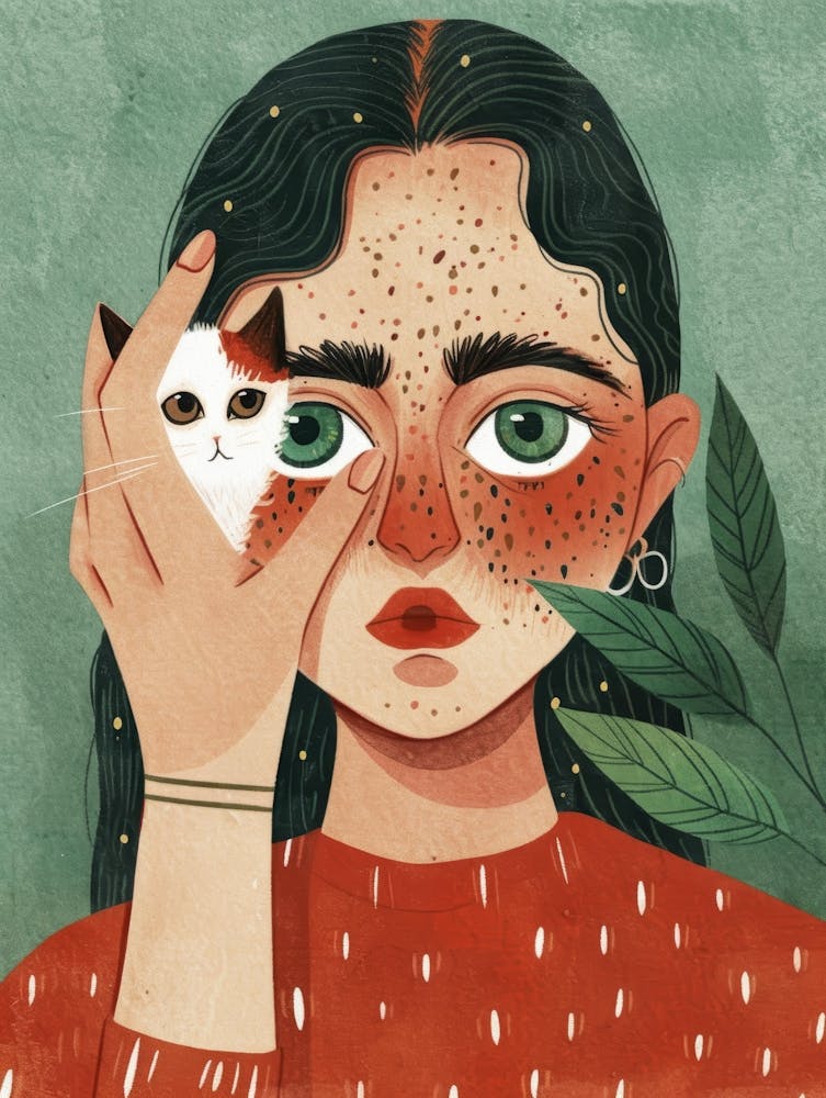 Girl With Cat 10