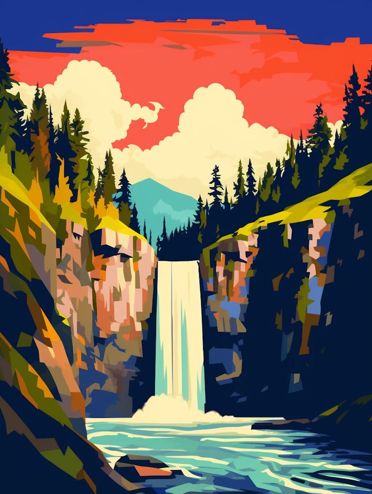 Snoqualmie Pass Retro Pop Art 31