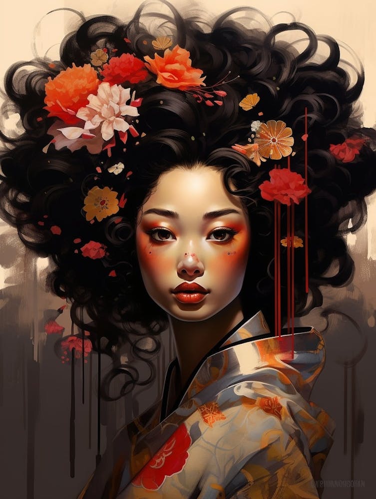 Geisha Japanese Style Illustration 2