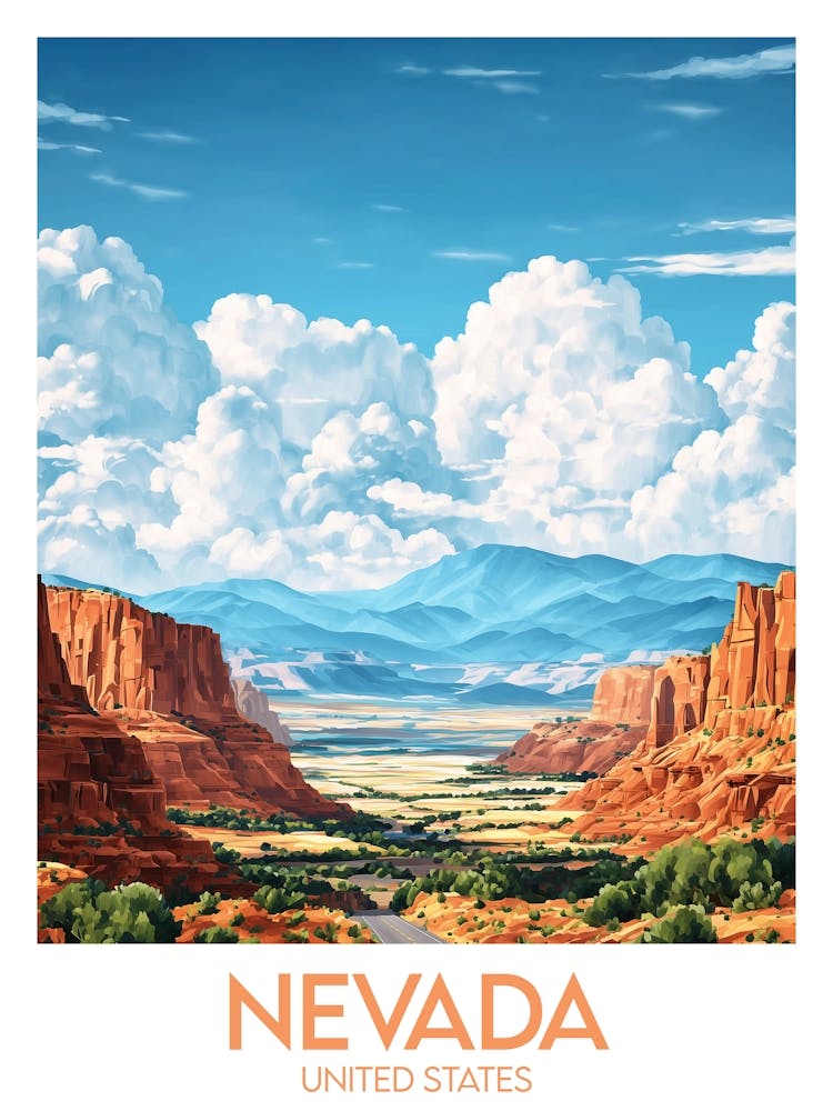 Affiche de voyage Nevada