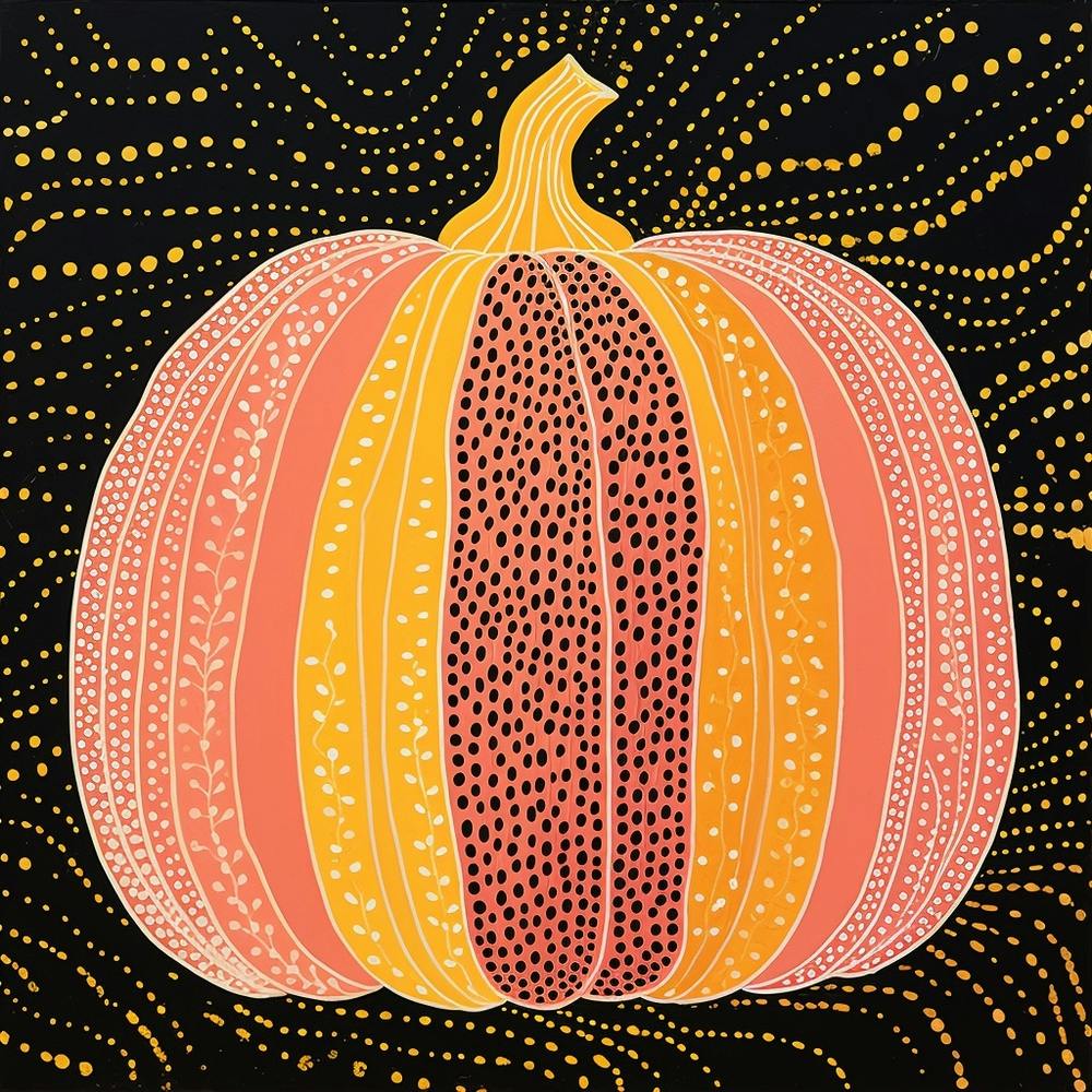 Yayoi Kusama Inspired Pumpkin Pink And Orange 8