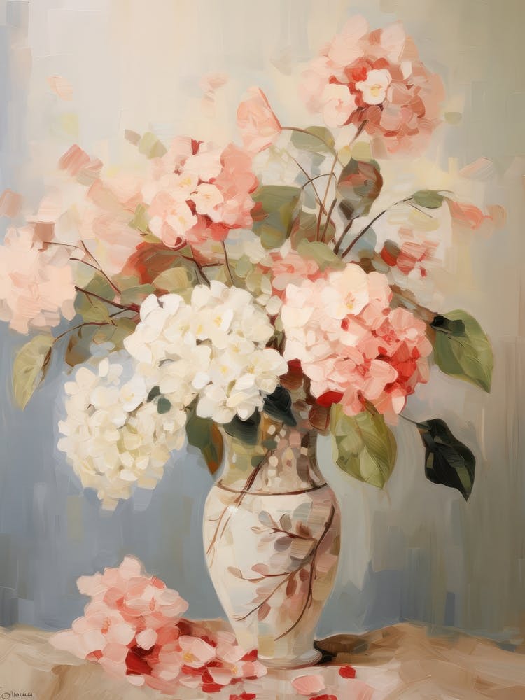 Hydrangea Flower Still Life Painting 2 Dreamy