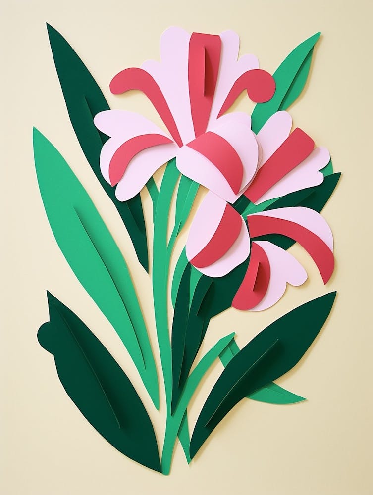 Cut Out Style Flower Art Lily 1